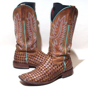 Womens Macie Bean Boots 9.5 Crazy Train Unbeweavable Brown Cowgirl Western Boot